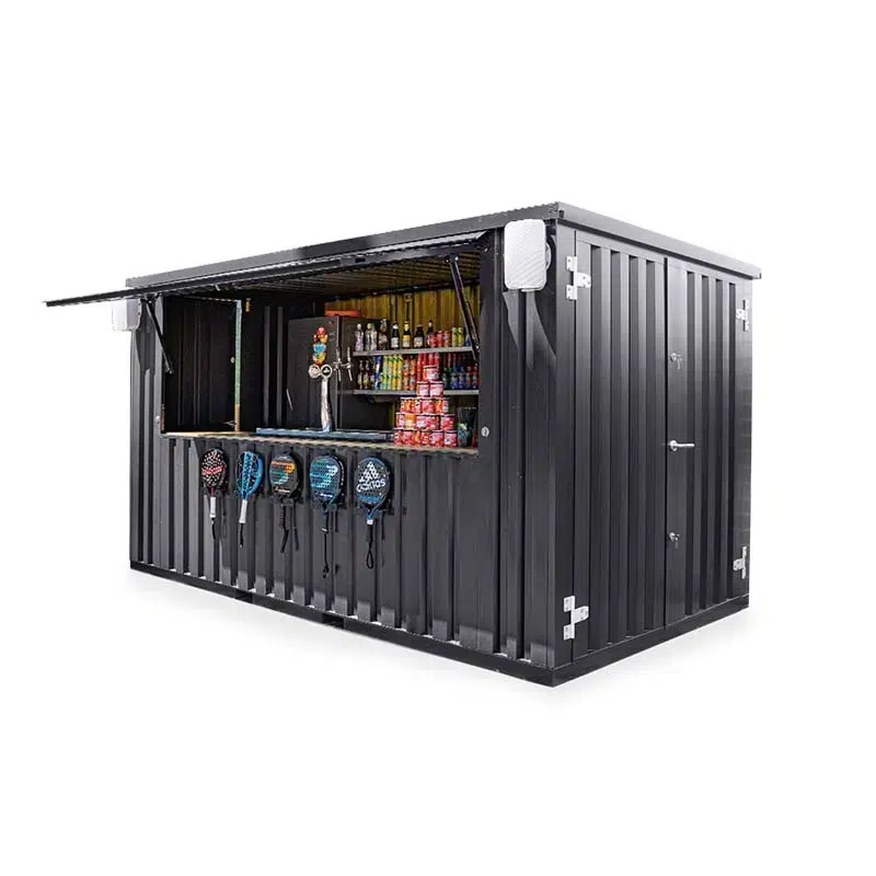 FOCO® XL Demontabele barcontainer 4 x 2 meter 16 ft RAL7016 (Antraciet) – lichte schade